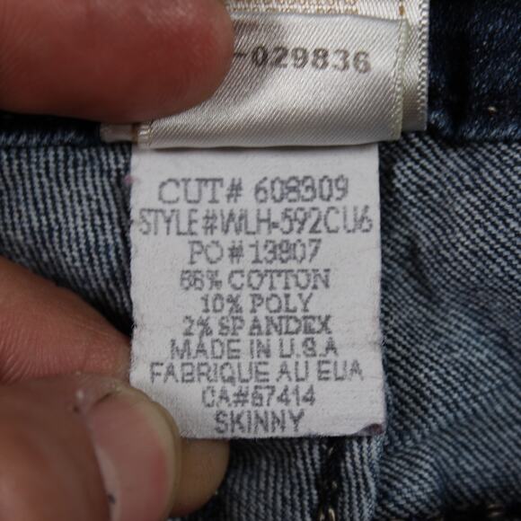 True Religion Jeans Womens 26 Blue Skinny 32 Inseam Contrast Stitch USA - Picture 12 of 12